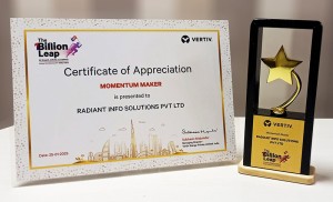 Vertiv Certificate of Appreciation 2025