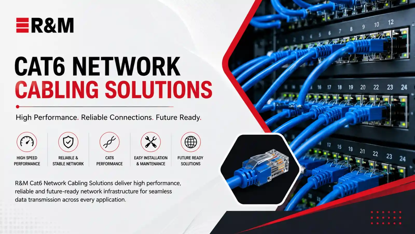 R&M Cat6A UTP STP FTP cable
