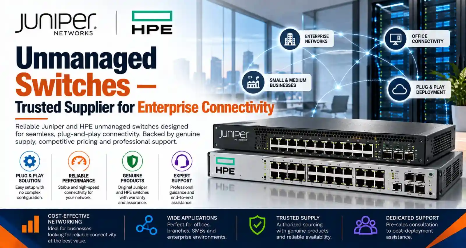 Juniper unmanaged network switches
